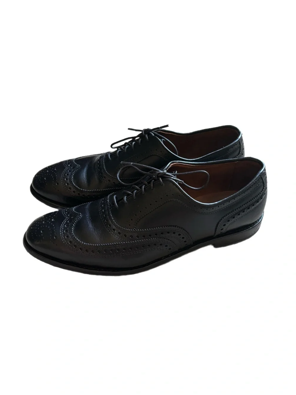 Allen Edmonds 6205 Full Brogue Oxford Wingtip Black Calf/Black Men’s US Sz 12D